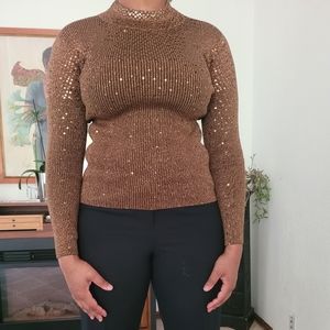 Brown sequins sweater